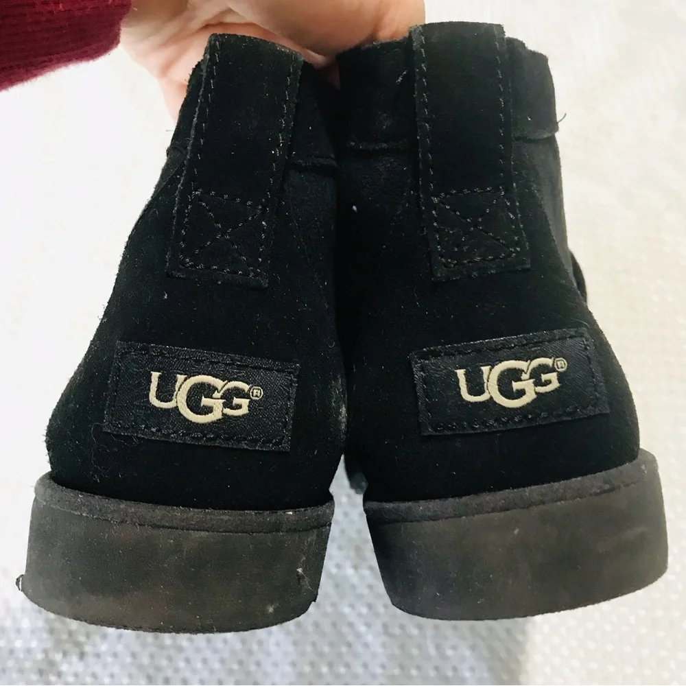 UGG Women’s Bethany Lace Up Sheepskin Booties‎ 1012532- Black Suede